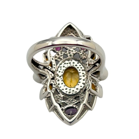 🌟NICKY BUTLER 925 Sterling Silver Citrine Multi Gem ONE OF A KIND Ring Size 8.5 - Picture 9 of 12